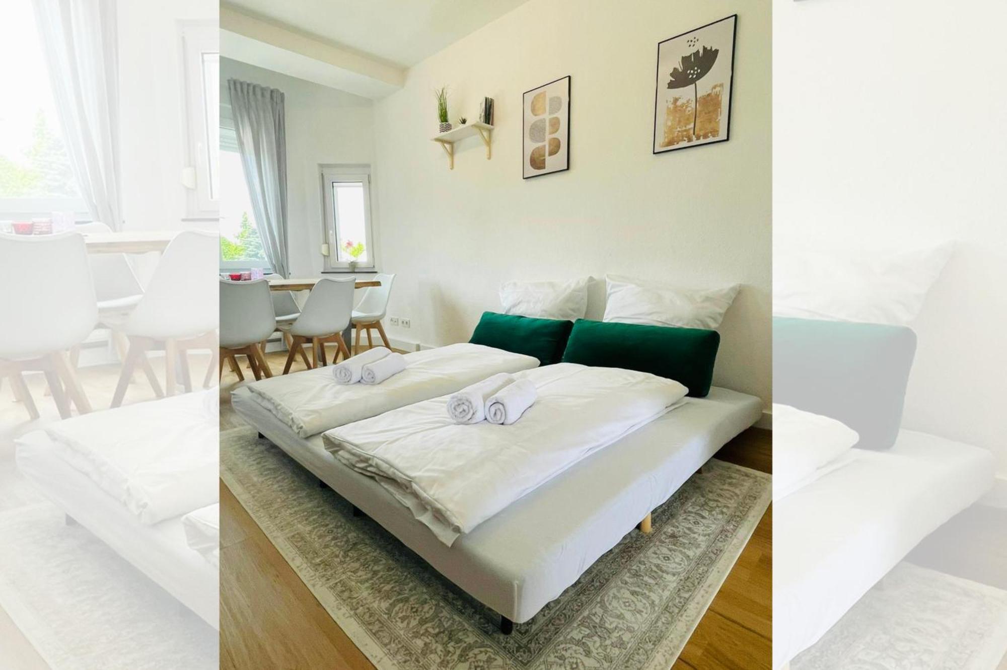 Peter Apartments - Wohnung 90Qm, 3 Schlafzimmer, Kueche, Wohnzimmer, Balkon, Netflix Fulda Luaran gambar